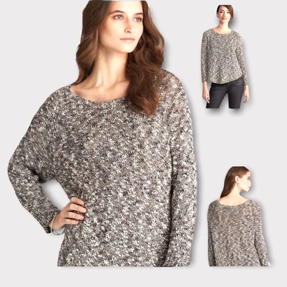 Eileen Fisher Marbled Open Knit Sweater